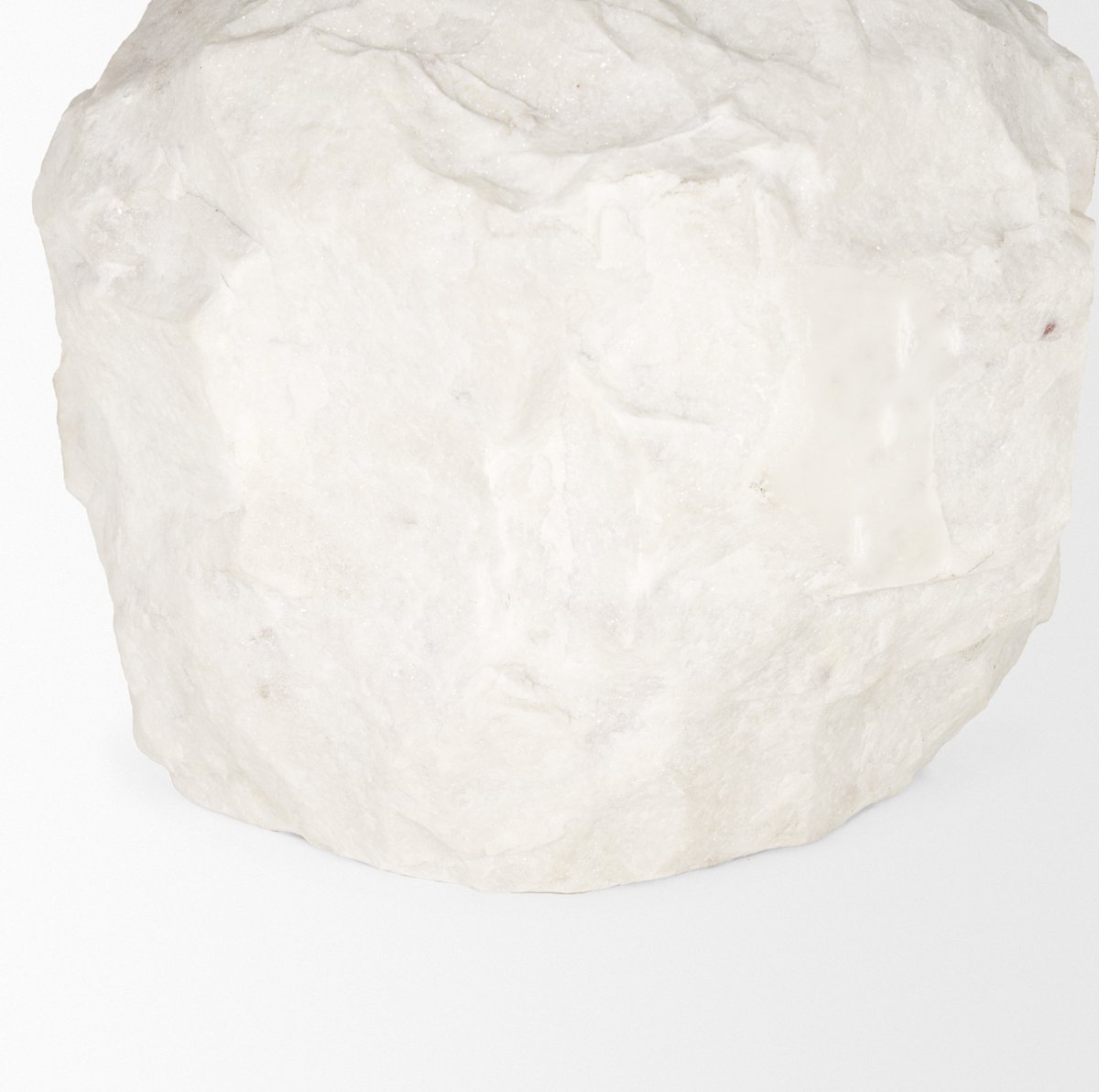 Mercana Rini White Marble Base Round Accent Table