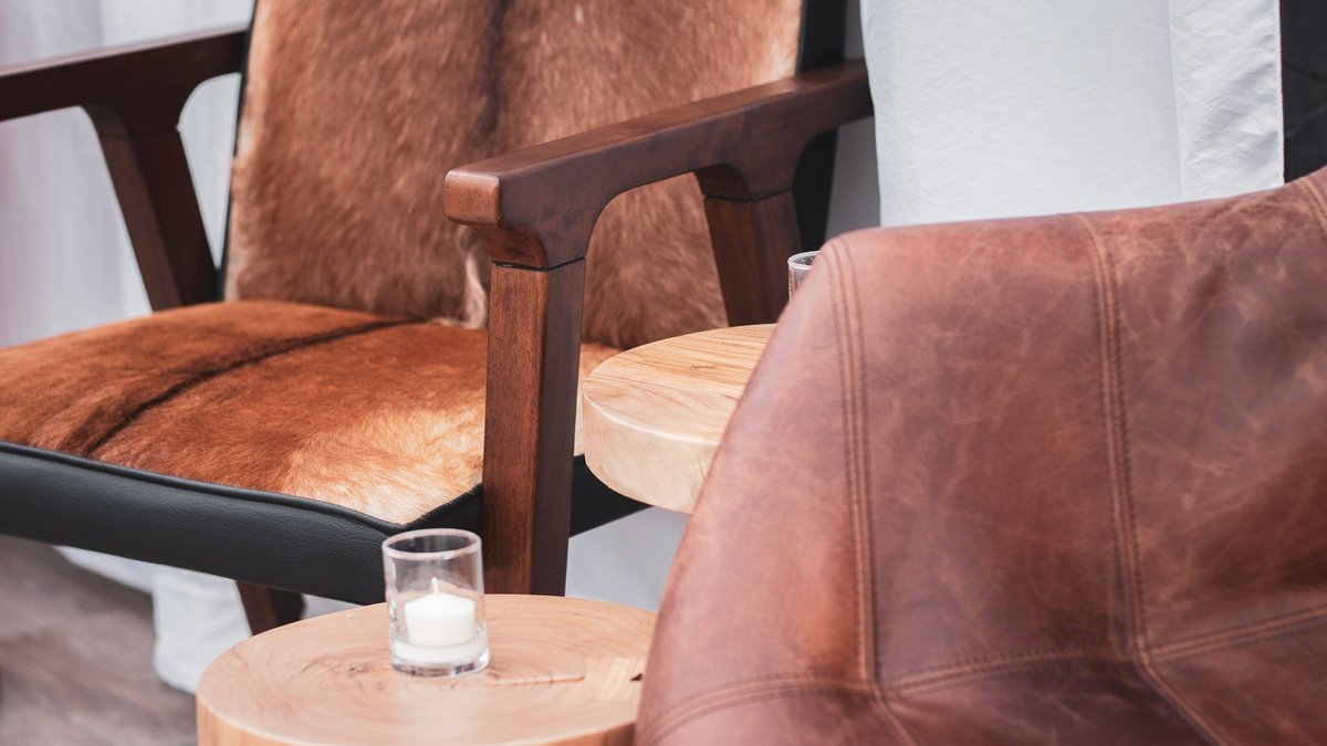 LH Home Rio Cool Leather Accent Chair