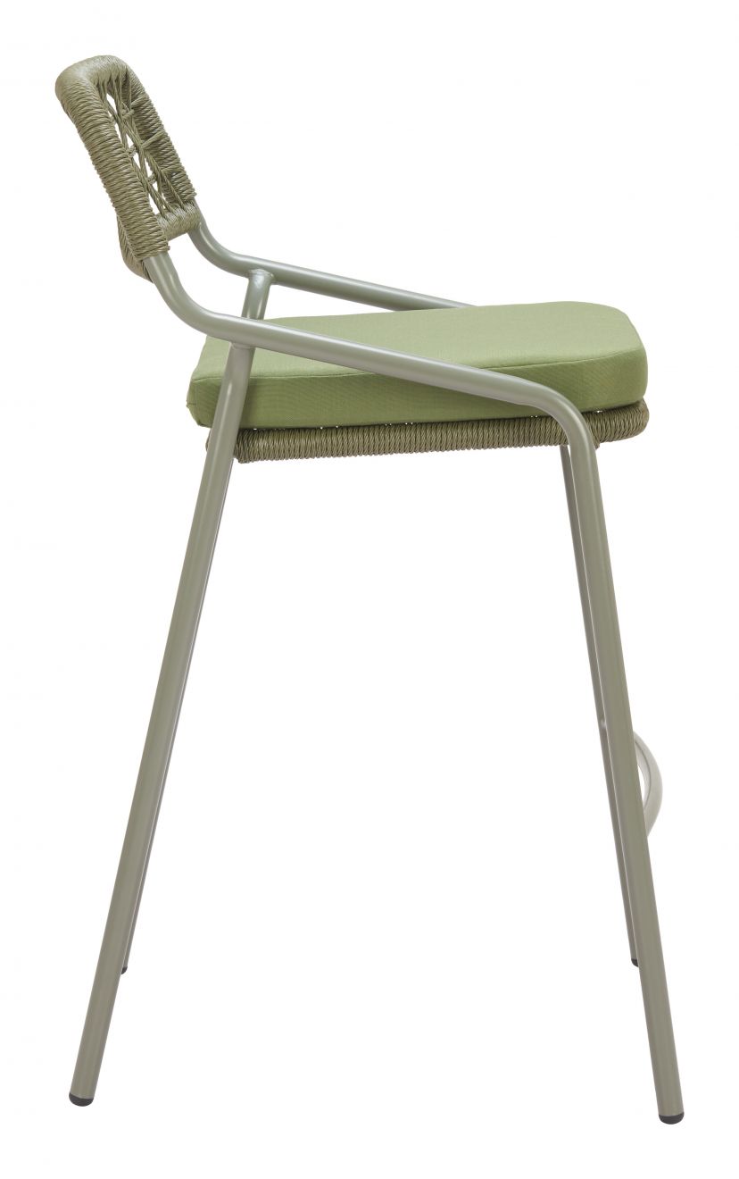 Zuo Modern Rio Olefin Fabric Outdoor Barstool 2PC
