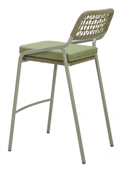 Zuo Modern Rio Olefin Fabric Outdoor Barstool 2PC