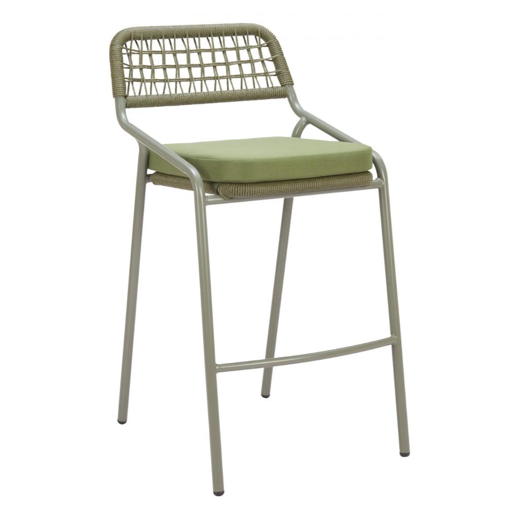 Zuo Modern Rio Olefin Fabric Outdoor Barstool 2PC