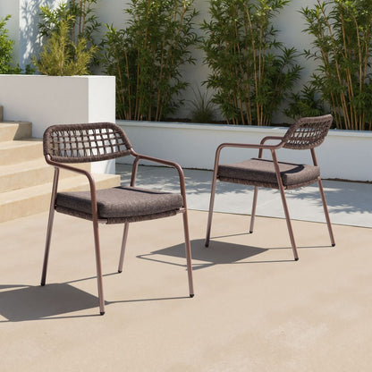 Zuo Modern Rio Olefin Fabric Outdoor Dining Chair 2PC