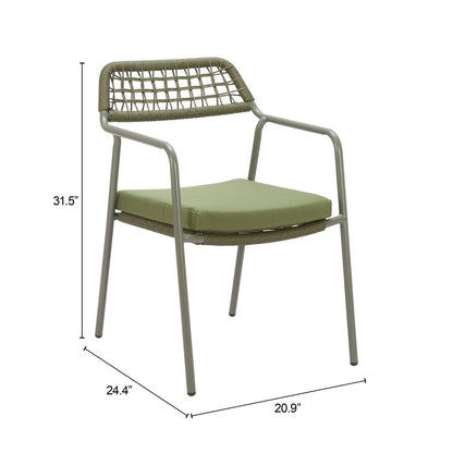 Zuo Modern Rio Olefin Fabric Outdoor Dining Chair 2PC