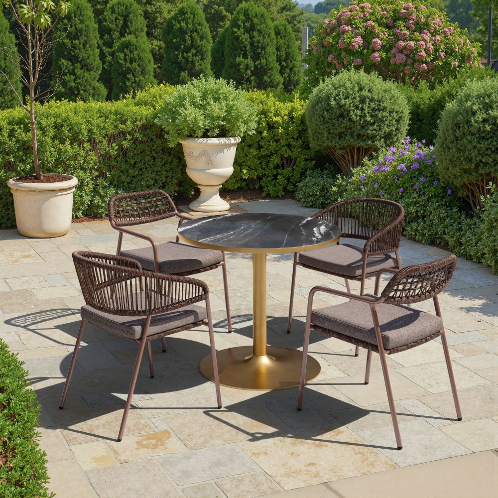 Zuo Modern Rio Olefin Fabric Outdoor Dining Chair 2PC
