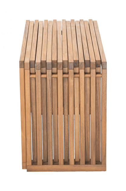 Zuo Modern Riviera Natural Wooden Extendable Outdoor Bench 2PC