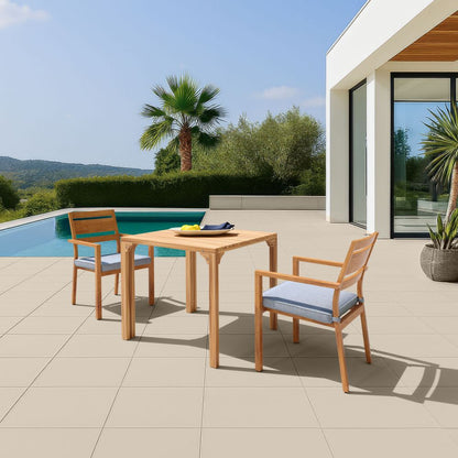 Zuo Modern Riviera Natural Wooden Extendable Outdoor Dining Table
