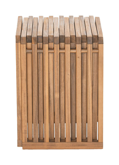 Zuo Modern Riviera Natural Wooden Extendable Outdoor Stool 2PC
