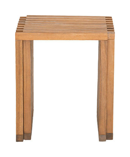 Zuo Modern Riviera Natural Wooden Extendable Outdoor Stool 2PC