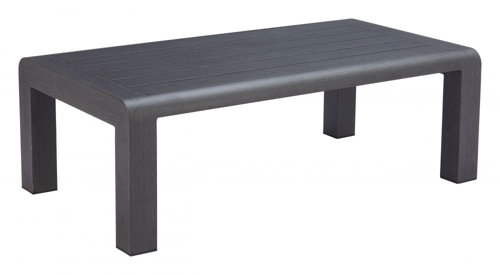 Zuo Modern Rolig Aluminum Black Outdoor Coffee Table