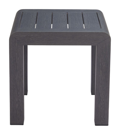 Rolig Aluminum Black Outdoor Side Table
