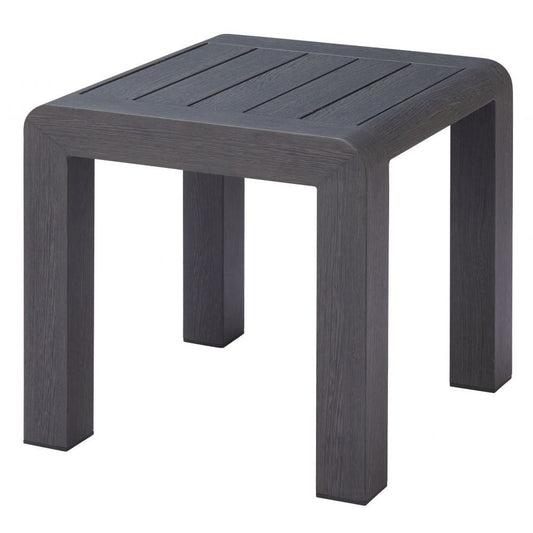 Rolig Aluminum Black Outdoor Side Table