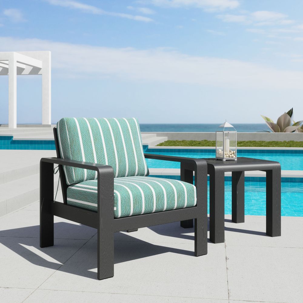 Zuo Modern Rolig Green Olefin Fabric Outdoor Armchair