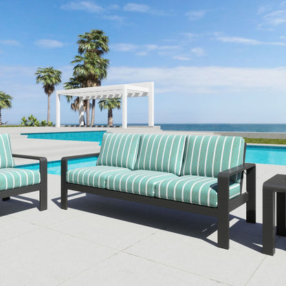 Zuo Modern Rolig Green Olefin Fabric Outdoor Sofa