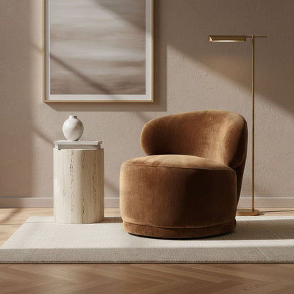 LH Home Rollo Fabric Club Chair