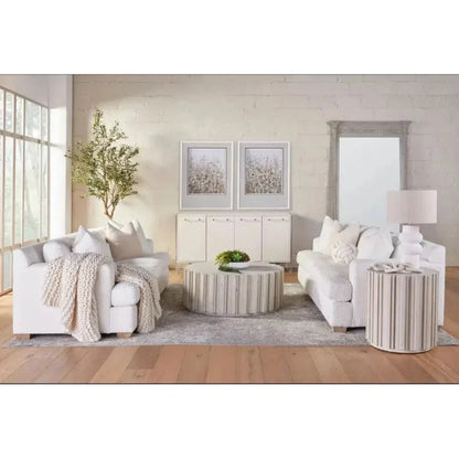 Essentials For Living Roma Reclaimed Drum End Table Solid Wood