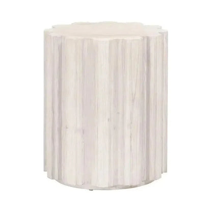 Essentials For Living Roma Reclaimed Drum End Table Solid Wood