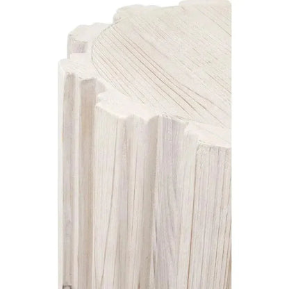 Essentials For Living Roma Reclaimed Drum End Table Solid Wood
