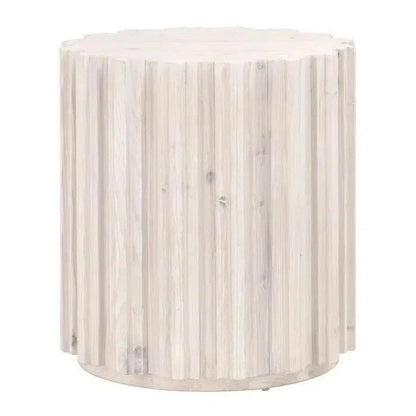 Essentials For Living Roma Reclaimed Drum End Table Solid Wood
