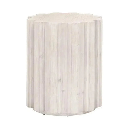 Essentials For Living Roma Reclaimed Drum End Table Solid Wood