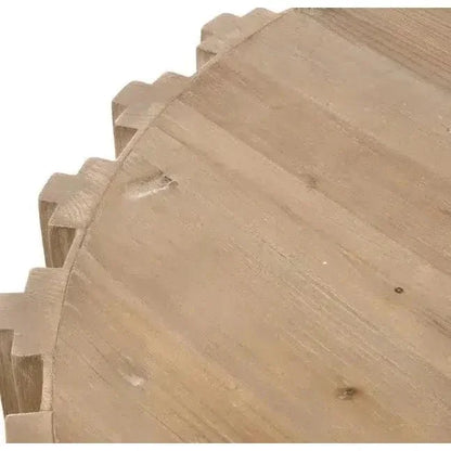 Essentials For Living Roma Round Drum Coffee Table Reclaimed Solid Wood