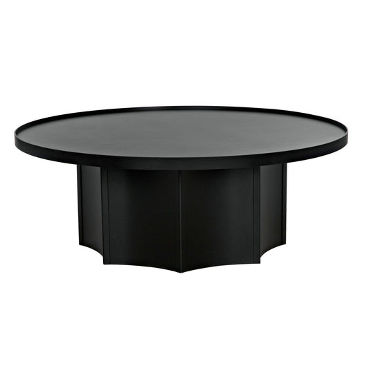 Rome Black Steel Round Coffee Table-Coffee Tables-Noir-Sideboards and Things