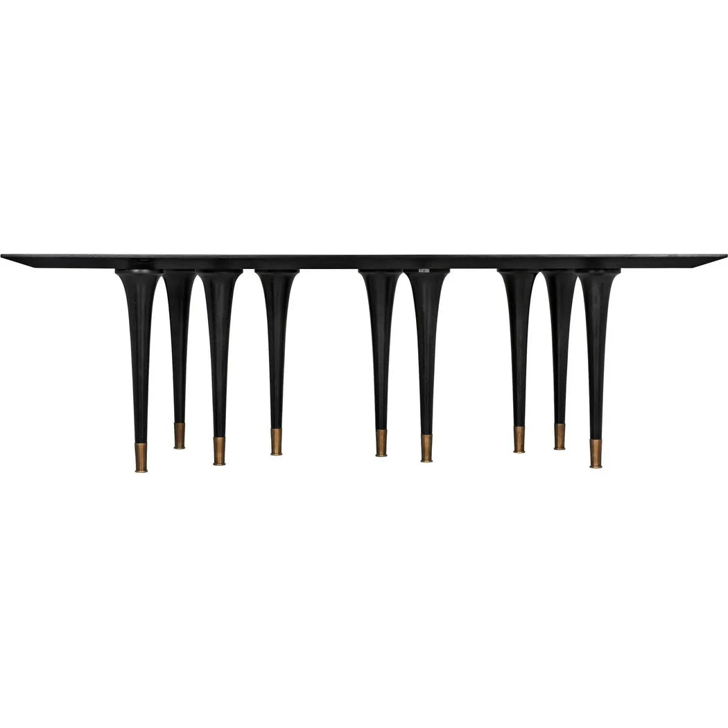 Romeo Dining Table, Hand Rubbed Black