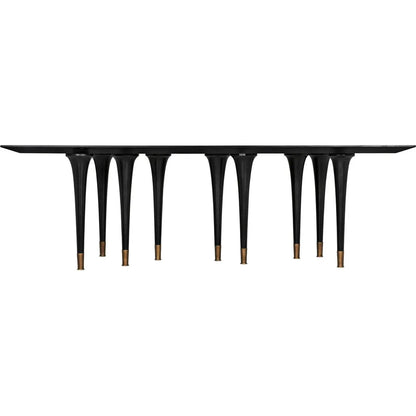 Romeo Dining Table, Hand Rubbed Black