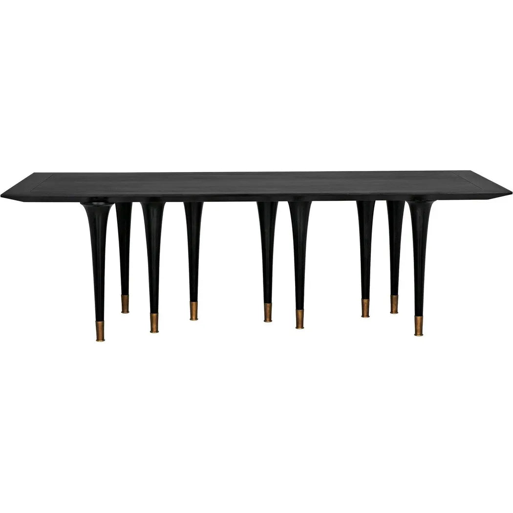 Romeo Dining Table, Hand Rubbed Black