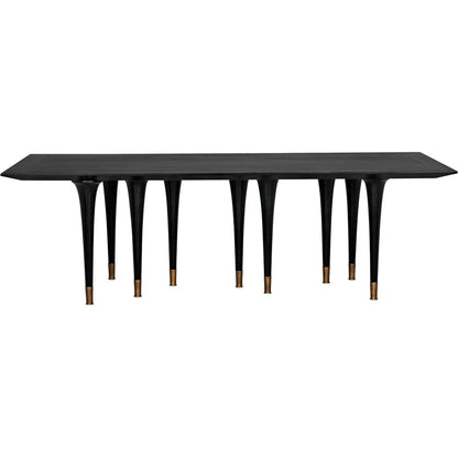 Romeo Dining Table, Hand Rubbed Black