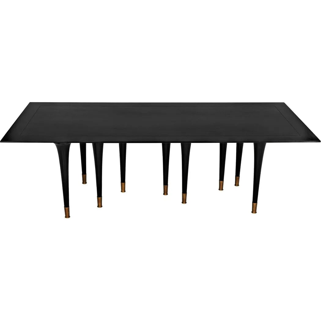 Romeo Dining Table, Hand Rubbed Black