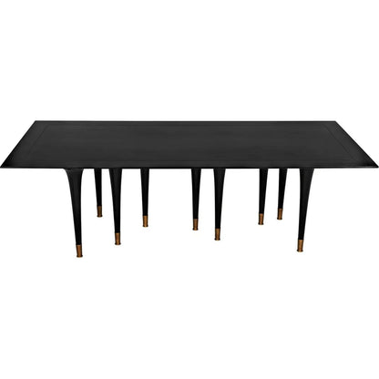Romeo Dining Table, Hand Rubbed Black