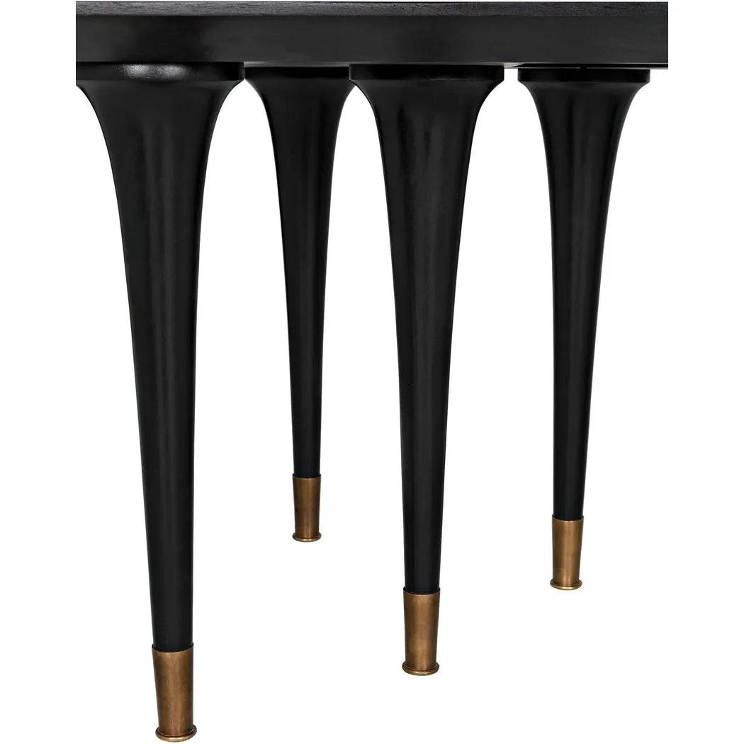 Romeo Dining Table, Hand Rubbed Black