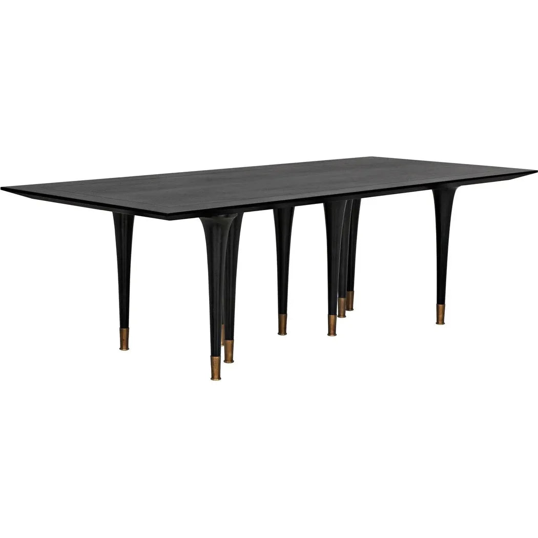 Romeo Dining Table, Hand Rubbed Black