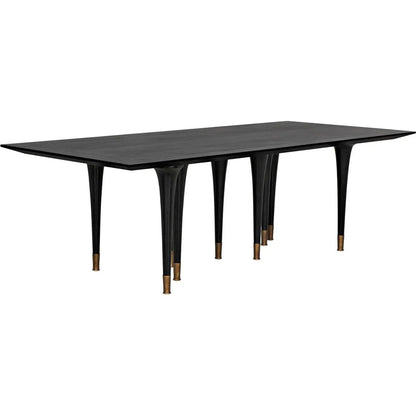 Romeo Dining Table, Hand Rubbed Black