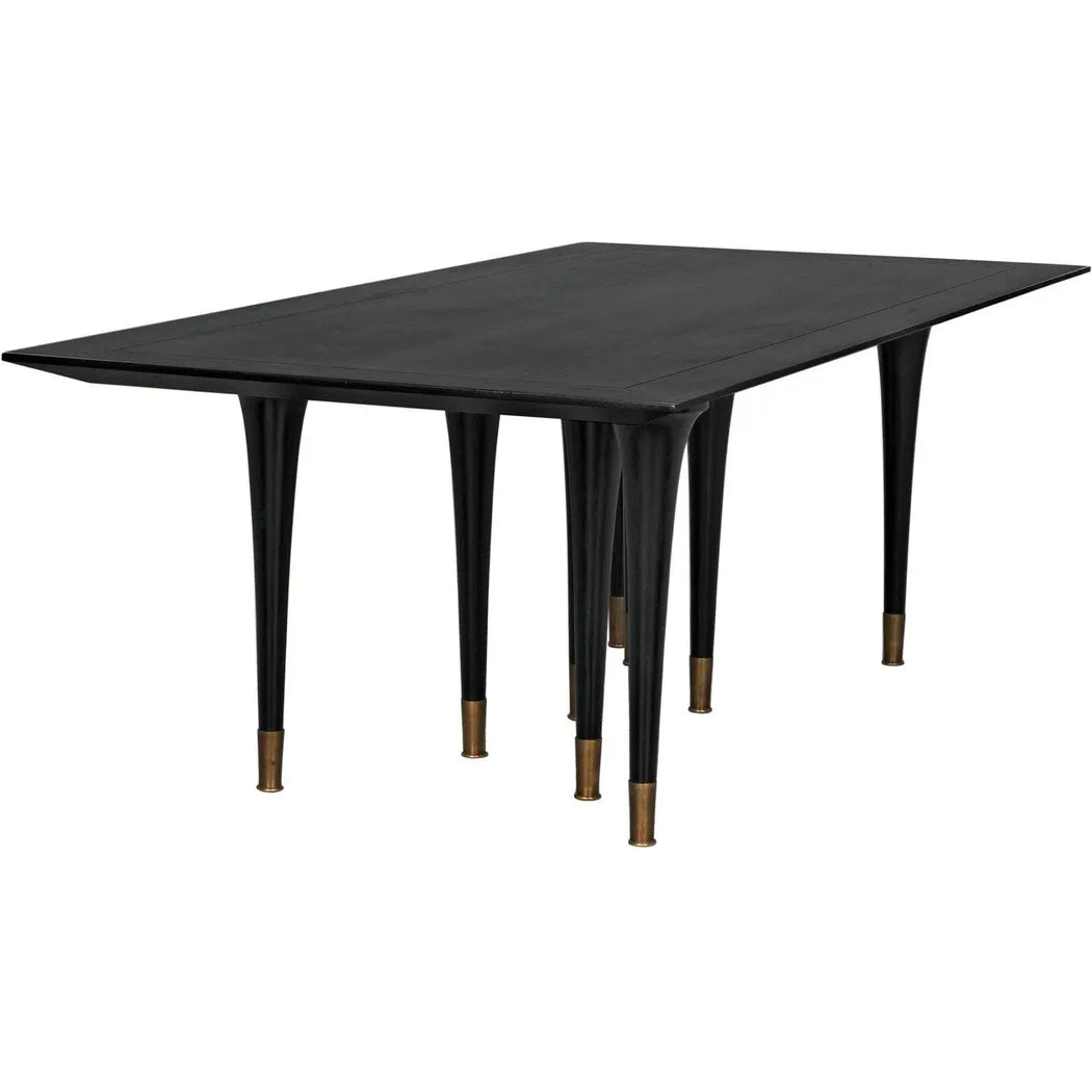 Romeo Dining Table, Hand Rubbed Black