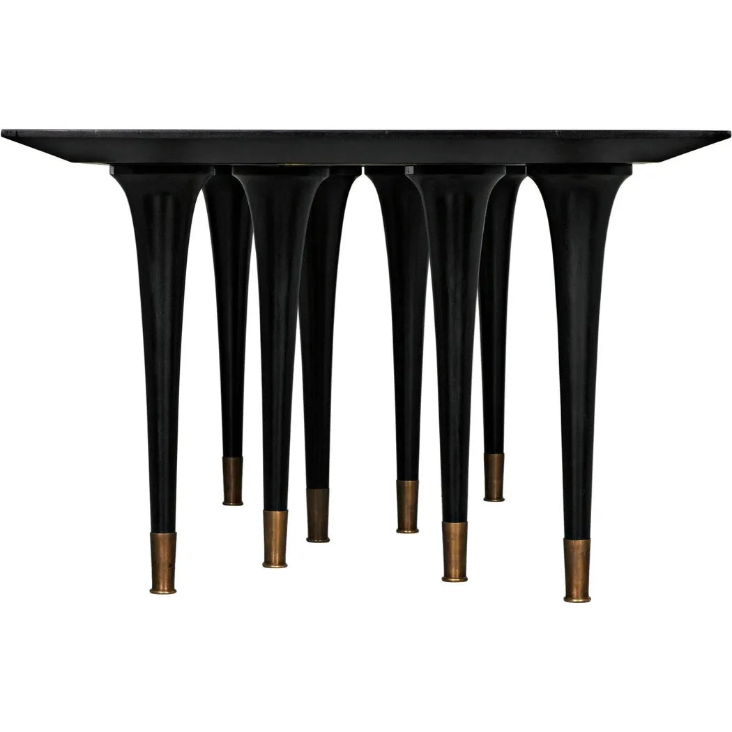 Romeo Dining Table, Hand Rubbed Black