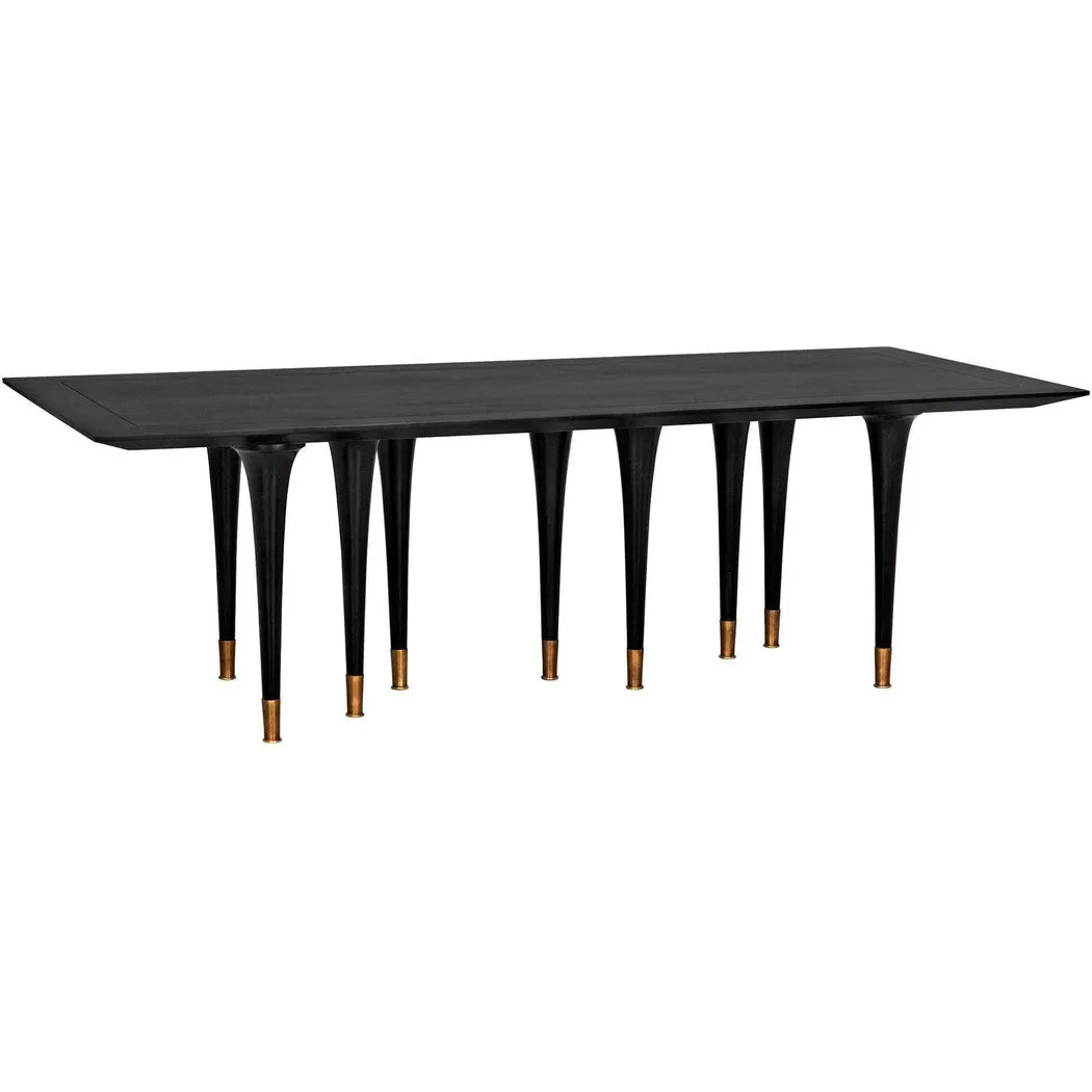 Romeo Dining Table, Hand Rubbed Black