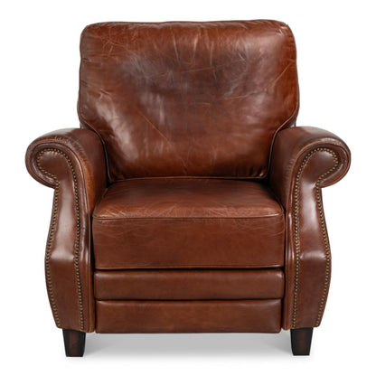 Roosevelt Brown Leather Recliner