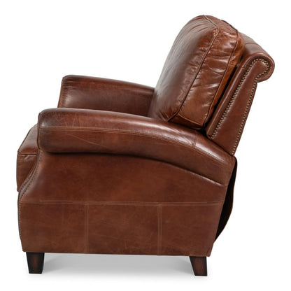 Roosevelt Brown Leather Recliner