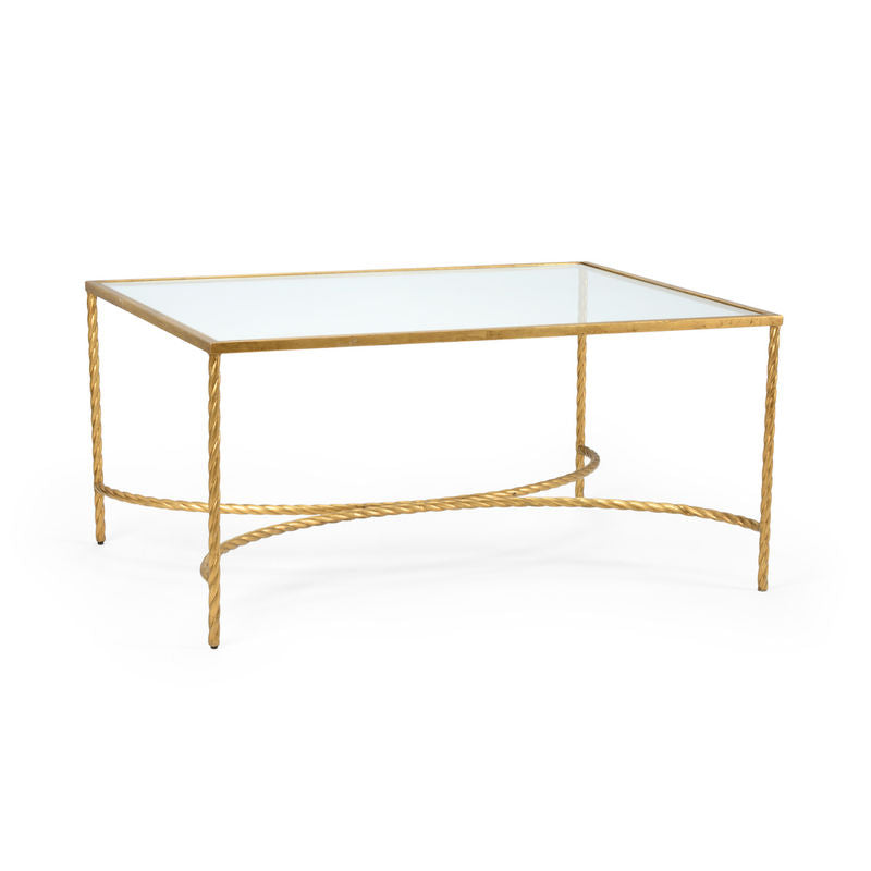 Rope Style Iron Framed Cocktail Table-Coffee Tables-Chelsea House-LOOMLAN
