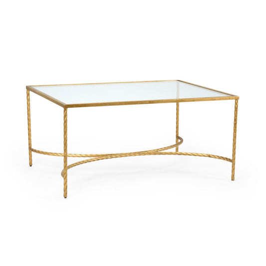 Chelsea House Rope Style Iron Framed Cocktail Table