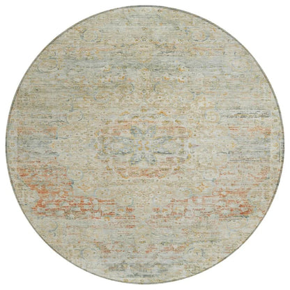 LOOMLAN Rugs Rosantha Tan Washable Indoor-Outdoor Rug