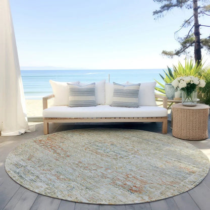 LOOMLAN Rugs Rosantha Tan Washable Indoor-Outdoor Rug