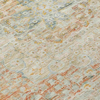 LOOMLAN Rugs Rosantha Tan Washable Indoor-Outdoor Rug