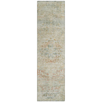 LOOMLAN Rugs Rosantha Tan Washable Indoor-Outdoor Rug
