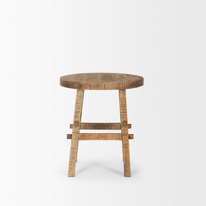 Mercana Rosie Solid Wooden Round End Table