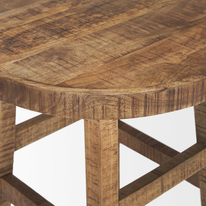 Mercana Rosie Solid Wooden Round End Table
