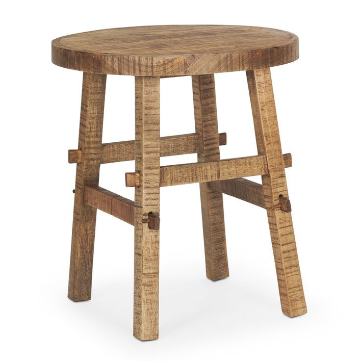 Mercana Rosie Solid Wooden Round End Table