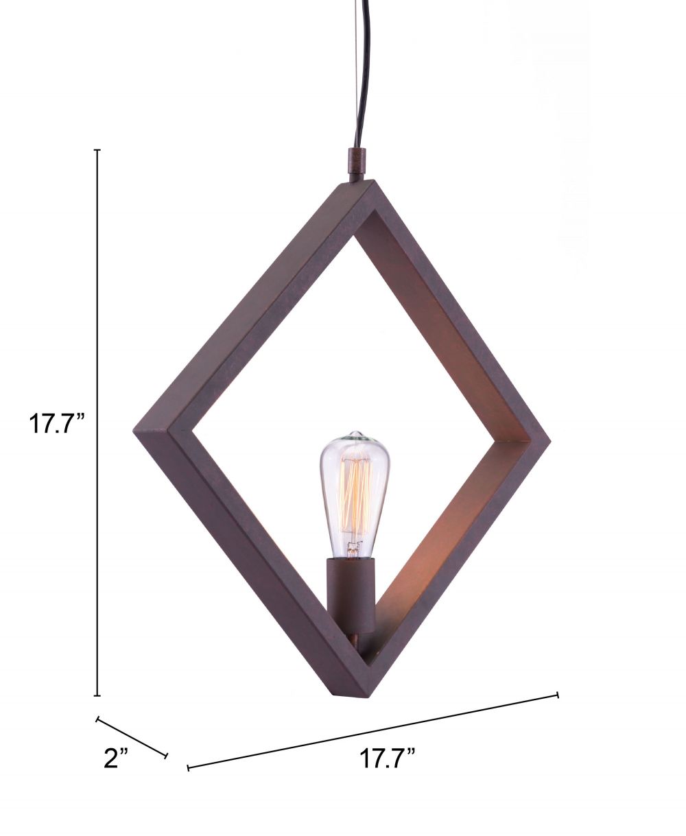 Zuo Modern Rotorura Steel Rust Ceiling Lamp