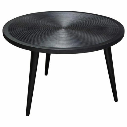 Round Cocktail Table Wood Top in Black Finish & Iron Legs Coffee Tables Sideboards and Things  By Diamond Sofa